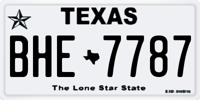 TX license plate BHE7787