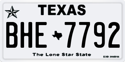 TX license plate BHE7792