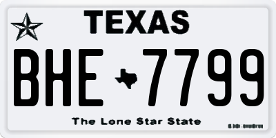 TX license plate BHE7799