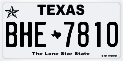 TX license plate BHE7810
