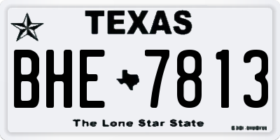 TX license plate BHE7813
