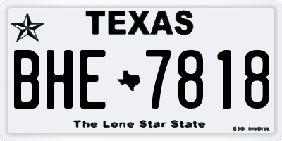 TX license plate BHE7818