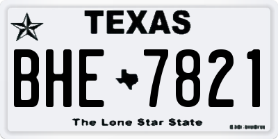 TX license plate BHE7821