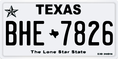 TX license plate BHE7826