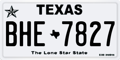 TX license plate BHE7827