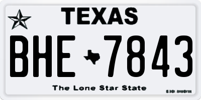 TX license plate BHE7843