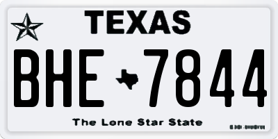 TX license plate BHE7844