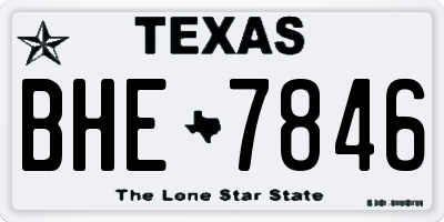 TX license plate BHE7846