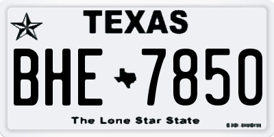 TX license plate BHE7850