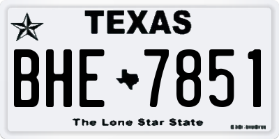 TX license plate BHE7851