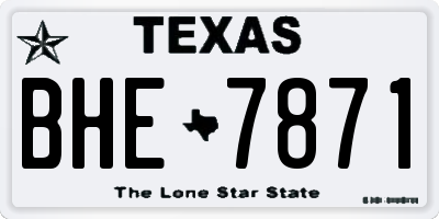 TX license plate BHE7871
