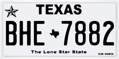 TX license plate BHE7882