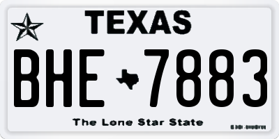 TX license plate BHE7883