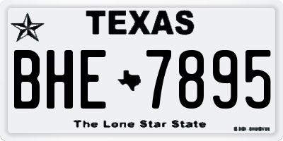 TX license plate BHE7895