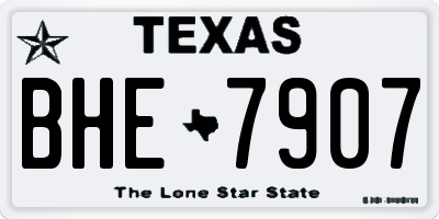 TX license plate BHE7907
