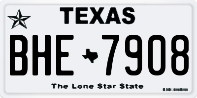 TX license plate BHE7908