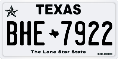 TX license plate BHE7922