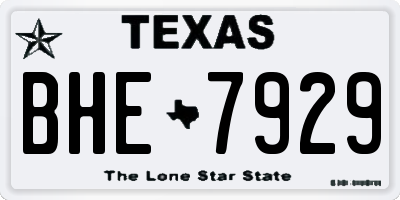 TX license plate BHE7929