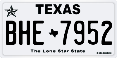 TX license plate BHE7952