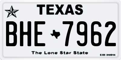 TX license plate BHE7962