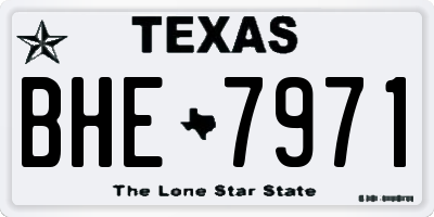 TX license plate BHE7971