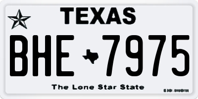 TX license plate BHE7975