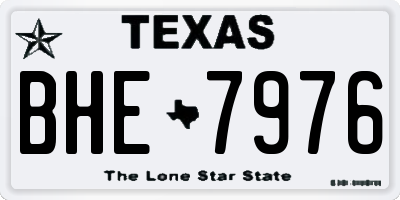 TX license plate BHE7976