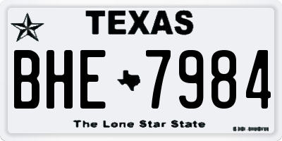 TX license plate BHE7984