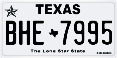TX license plate BHE7995