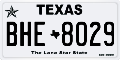 TX license plate BHE8029