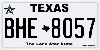 TX license plate BHE8057