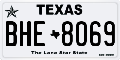 TX license plate BHE8069