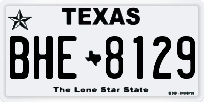 TX license plate BHE8129