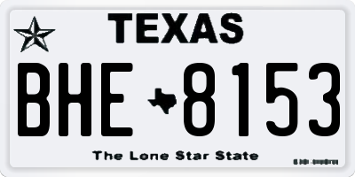 TX license plate BHE8153