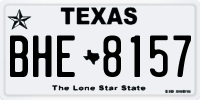 TX license plate BHE8157