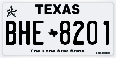 TX license plate BHE8201