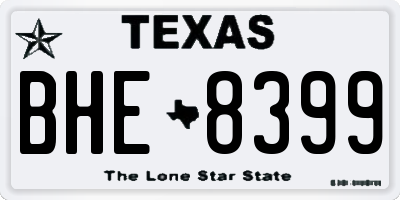 TX license plate BHE8399