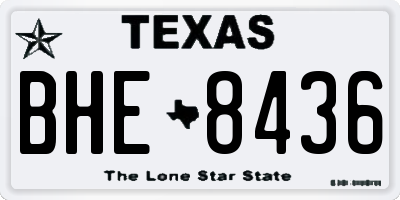 TX license plate BHE8436