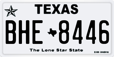 TX license plate BHE8446