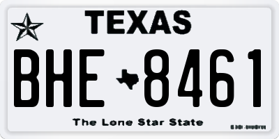 TX license plate BHE8461