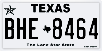 TX license plate BHE8464