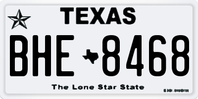 TX license plate BHE8468