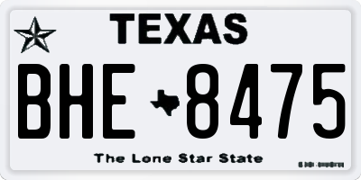 TX license plate BHE8475