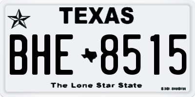 TX license plate BHE8515