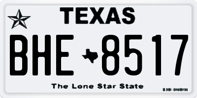 TX license plate BHE8517