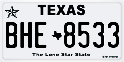 TX license plate BHE8533