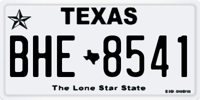 TX license plate BHE8541