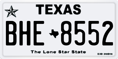TX license plate BHE8552