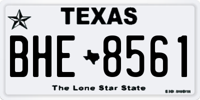 TX license plate BHE8561