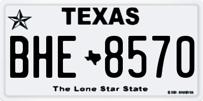 TX license plate BHE8570